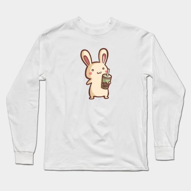 Boba Bunny Long Sleeve T-Shirt by mschibious